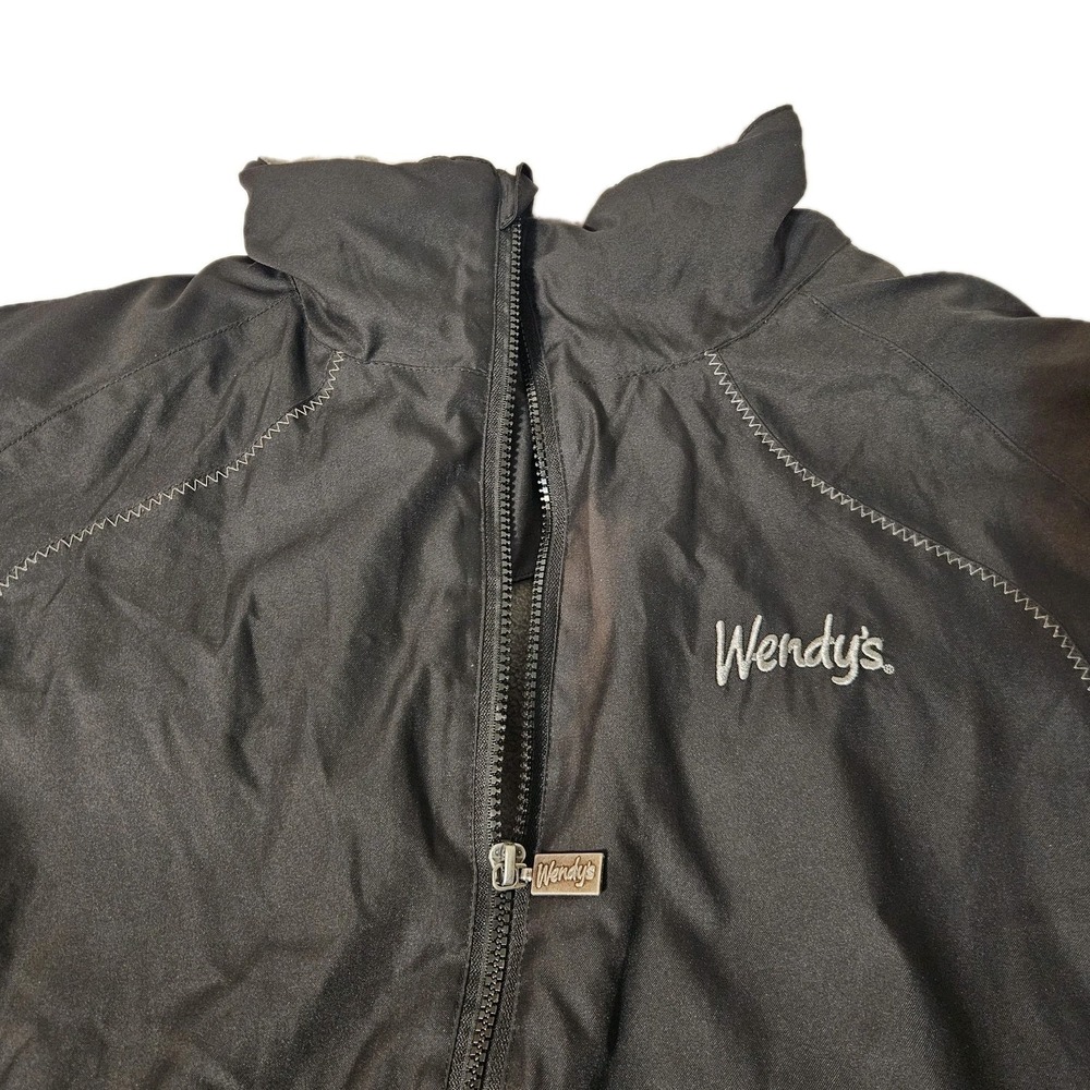 Wendy's Full Zip FLEECE LINED XL Jacket Team  Windbreaker Employee Puffer Bomber